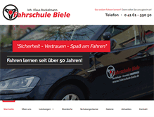 Tablet Screenshot of fahrschule-biele.de